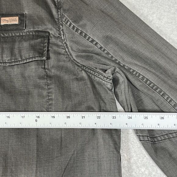 LRG Lifted Research Group Hooded Denim Anorak Jacket Men’s XL Full Zip Up Gray - Picture 7 of 13